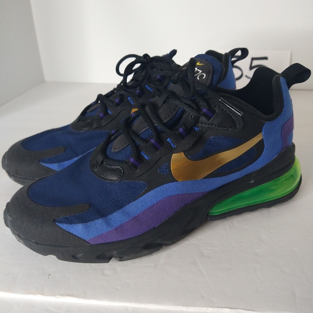 Nike Air Max 270 React “Heavy Metal” Youth Size 7.5 Running Basketball Sneakers - Picture 3 of 10
